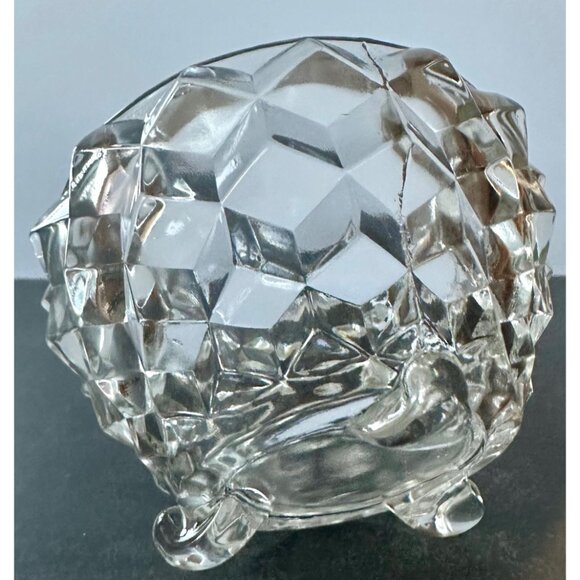 Vintage Fostoria American, Clear 3-Footed Open Sugar Bowl, Clear Glass, Elegantl - Picture 10 of 10